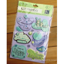 Handmade Paper Die-Cut Craft Scrapbooking Embellishments Glitter Adhesive Dimensional Stickers